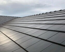 New anthracite interlocking tile roof installed on a Gloucestershire property